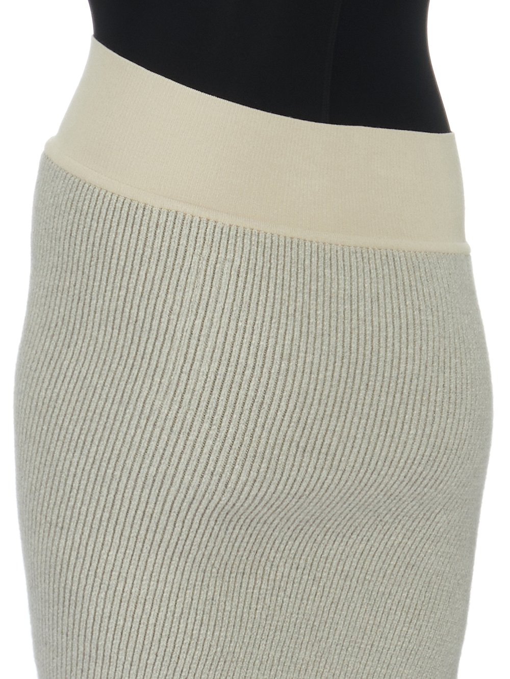 RICK OWENS FW23 RUNWAY LUXOR KNIT EDFU SKIRT ANKLE IN HEAVY RIB RECYCLED CASHMERE