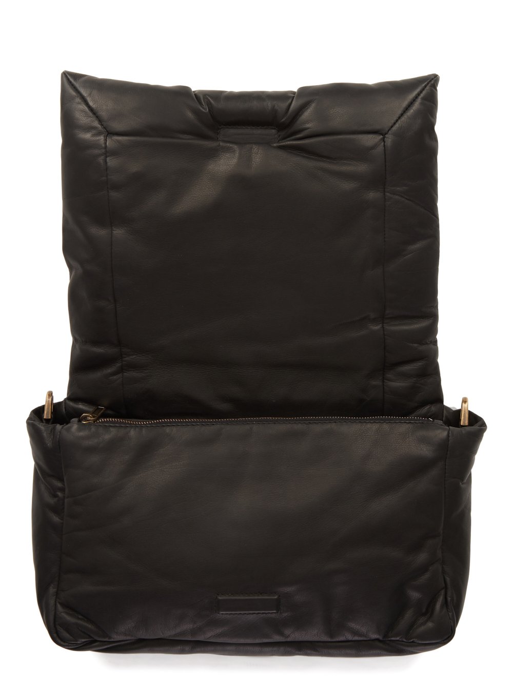 RICK OWENS FW23 LUXOR RUNWAY BIG PILLOW GRIFFIN IN BLACK BUTTER CALF LEATHER