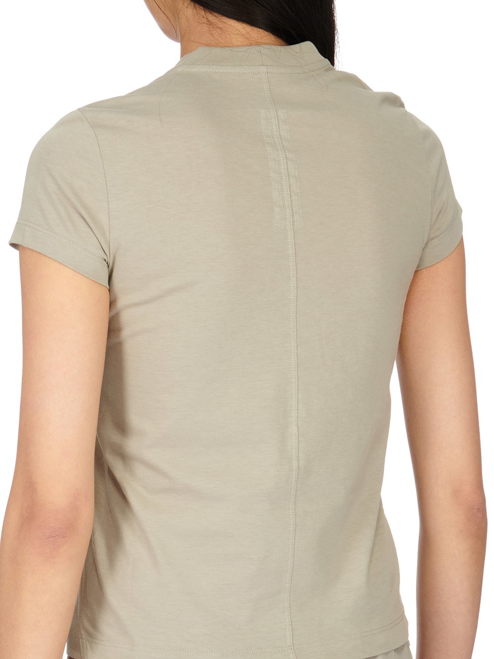 RICK OWENS FW23 LUXOR COMBO JERSEY T IN PEARL CLASSIC COTTON JERSEY