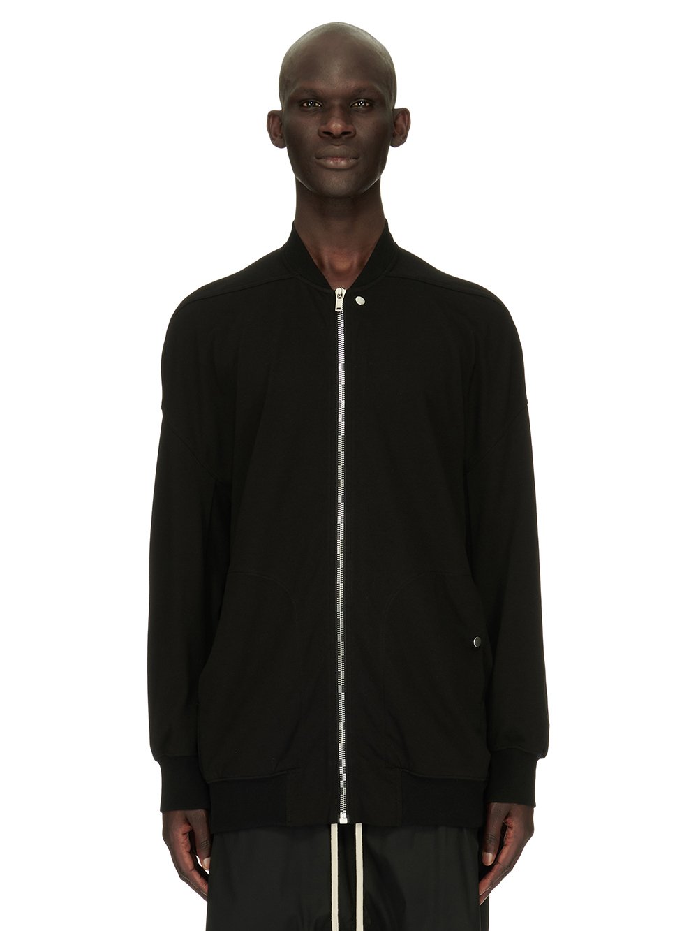 RICK OWENS FW23 LUXOR JUMBO PETER FLIGHT IN  BLACK HEAVY JERSEY