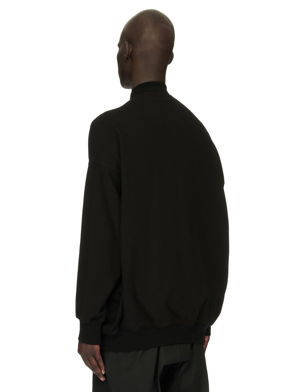 RICK OWENS FW23 LUXOR JUMBO PETER FLIGHT IN  BLACK HEAVY JERSEY