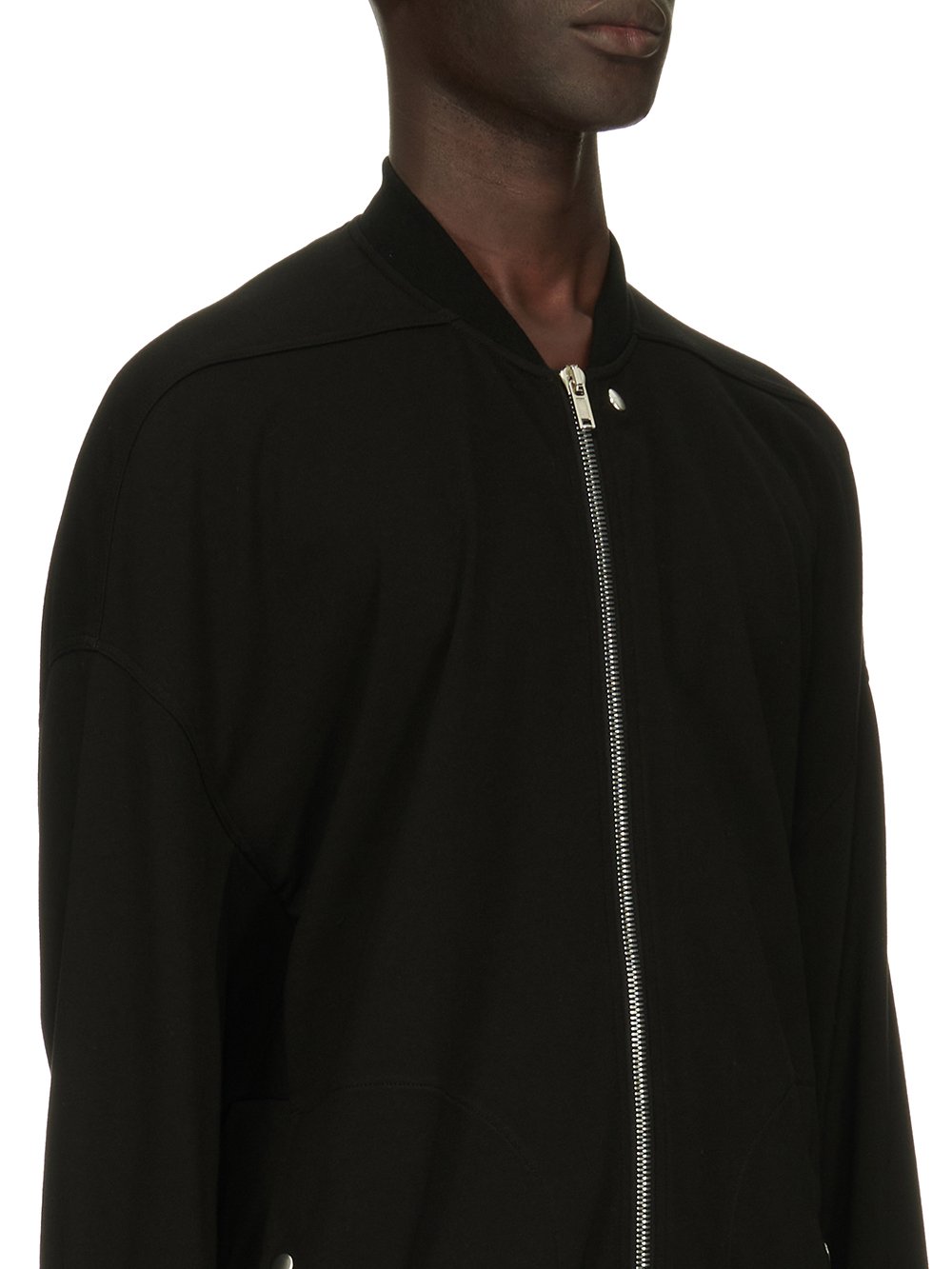 RICK OWENS FW23 LUXOR JUMBO PETER FLIGHT IN  BLACK HEAVY JERSEY