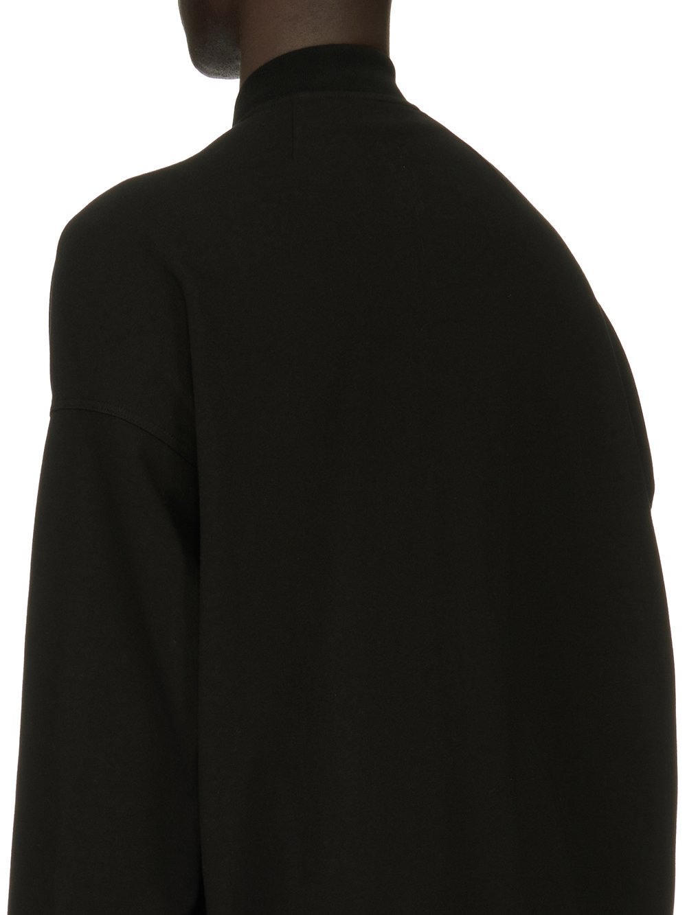 RICK OWENS FW23 LUXOR JUMBO PETER FLIGHT IN  BLACK HEAVY JERSEY