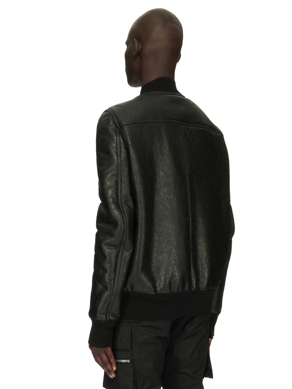 RICK OWENS FW23 LUXOR CLASSIC FLIGHT IN BLACK BUTTER LAMB SHEARLING