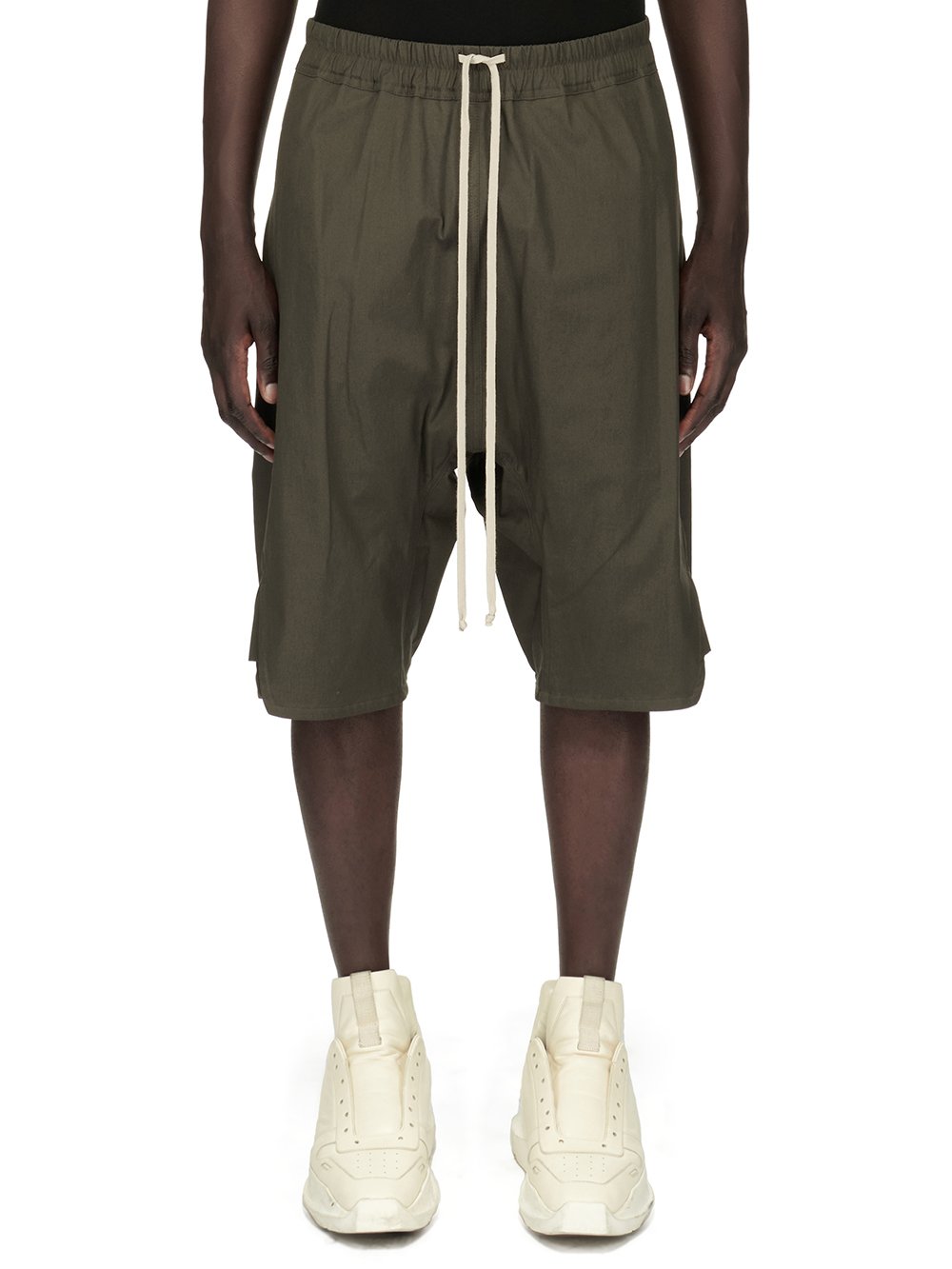 RICK OWENS FOREVER BASKET SWINGER IN DARK DUST HEAVY COTTON POPLIN