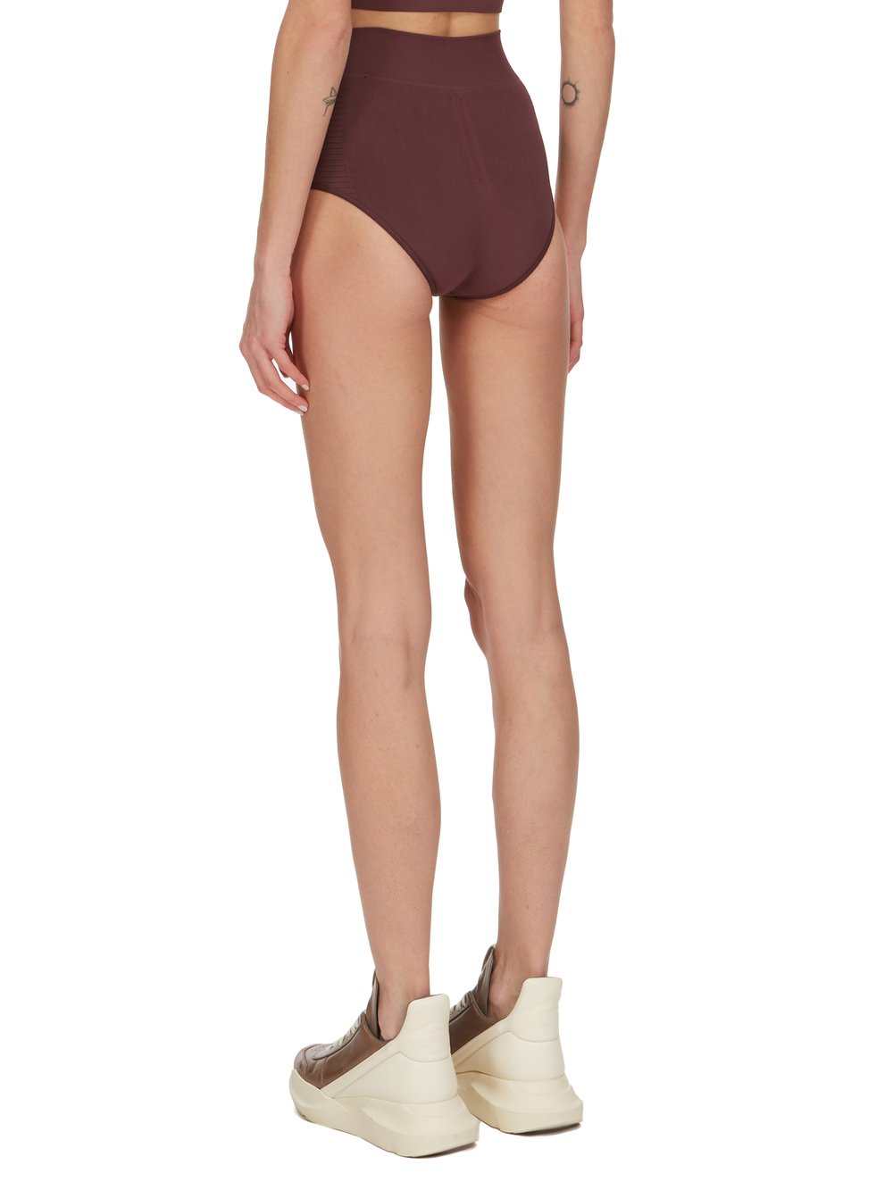 RICK OWENS FW23 LUXOR PANTIES IN AMETHYST ACTIVE KNIT