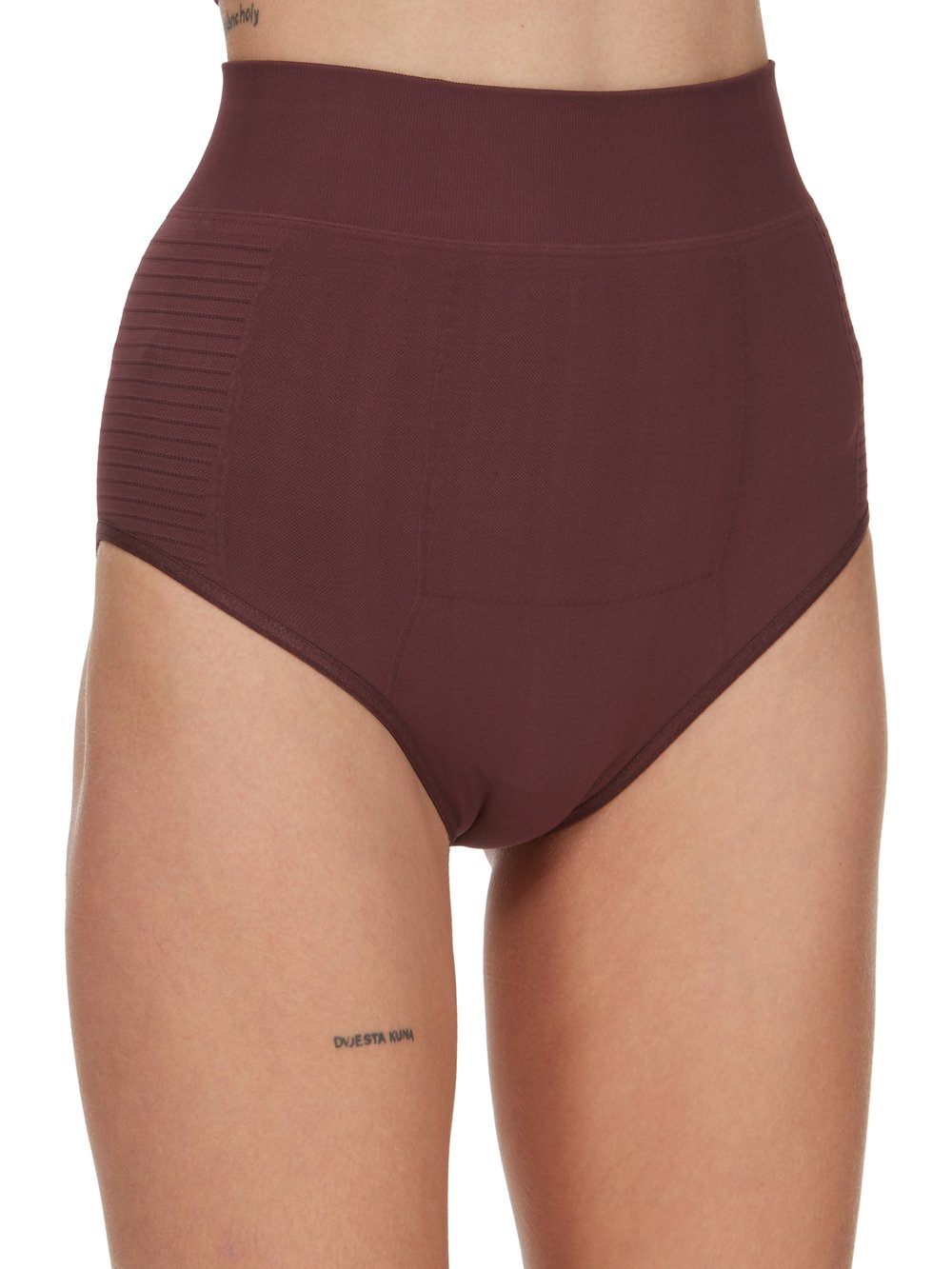 RICK OWENS FW23 LUXOR PANTIES IN AMETHYST ACTIVE KNIT