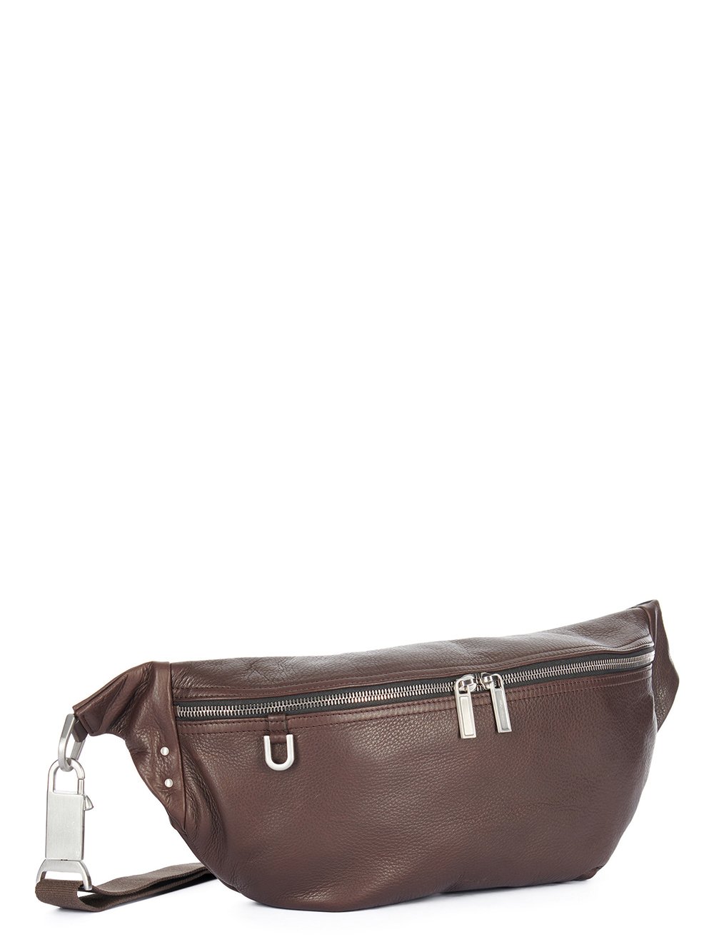 RICK OWENS FW23 LUXOR BUMBAG IN BROWN SOFT GRAIN COW LEATHER