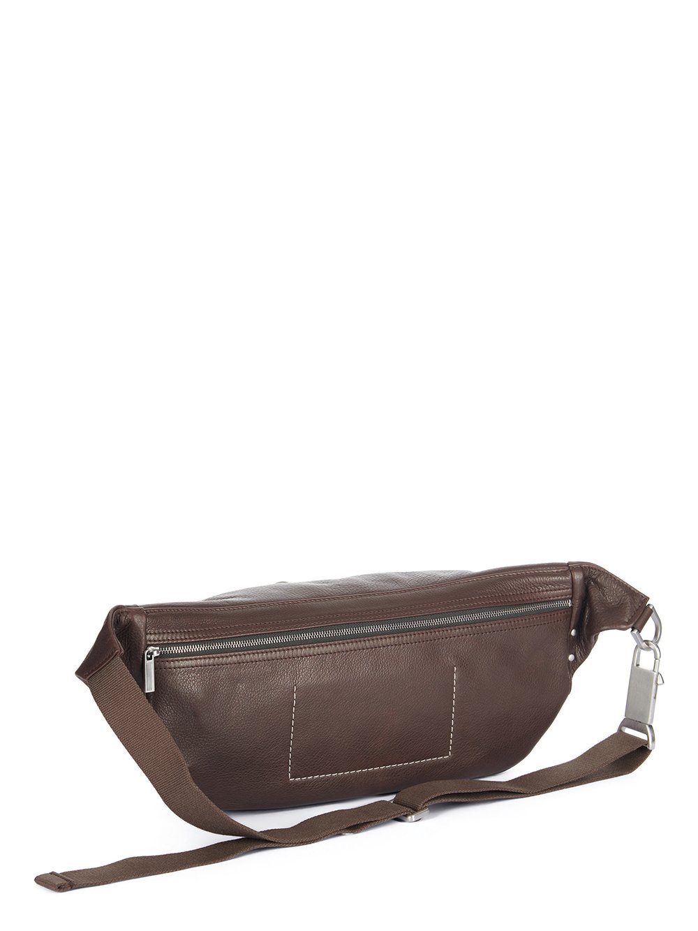 RICK OWENS FW23 LUXOR BUMBAG IN BROWN SOFT GRAIN COW LEATHER