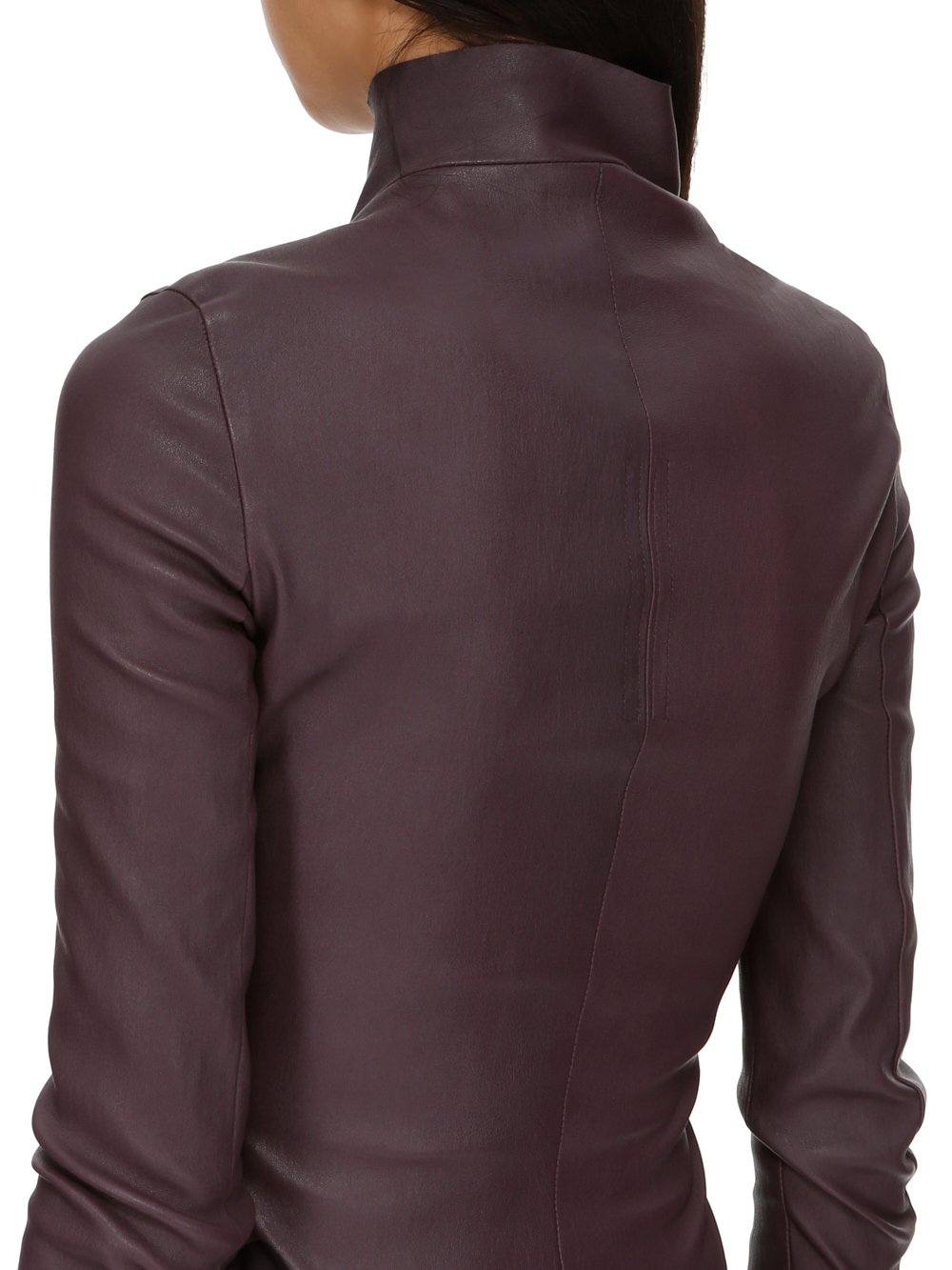 RICK OWENS FW23 LUXOR GARY JKT IN AMETHYST PURPLE STRETCH LAMB LEATHER