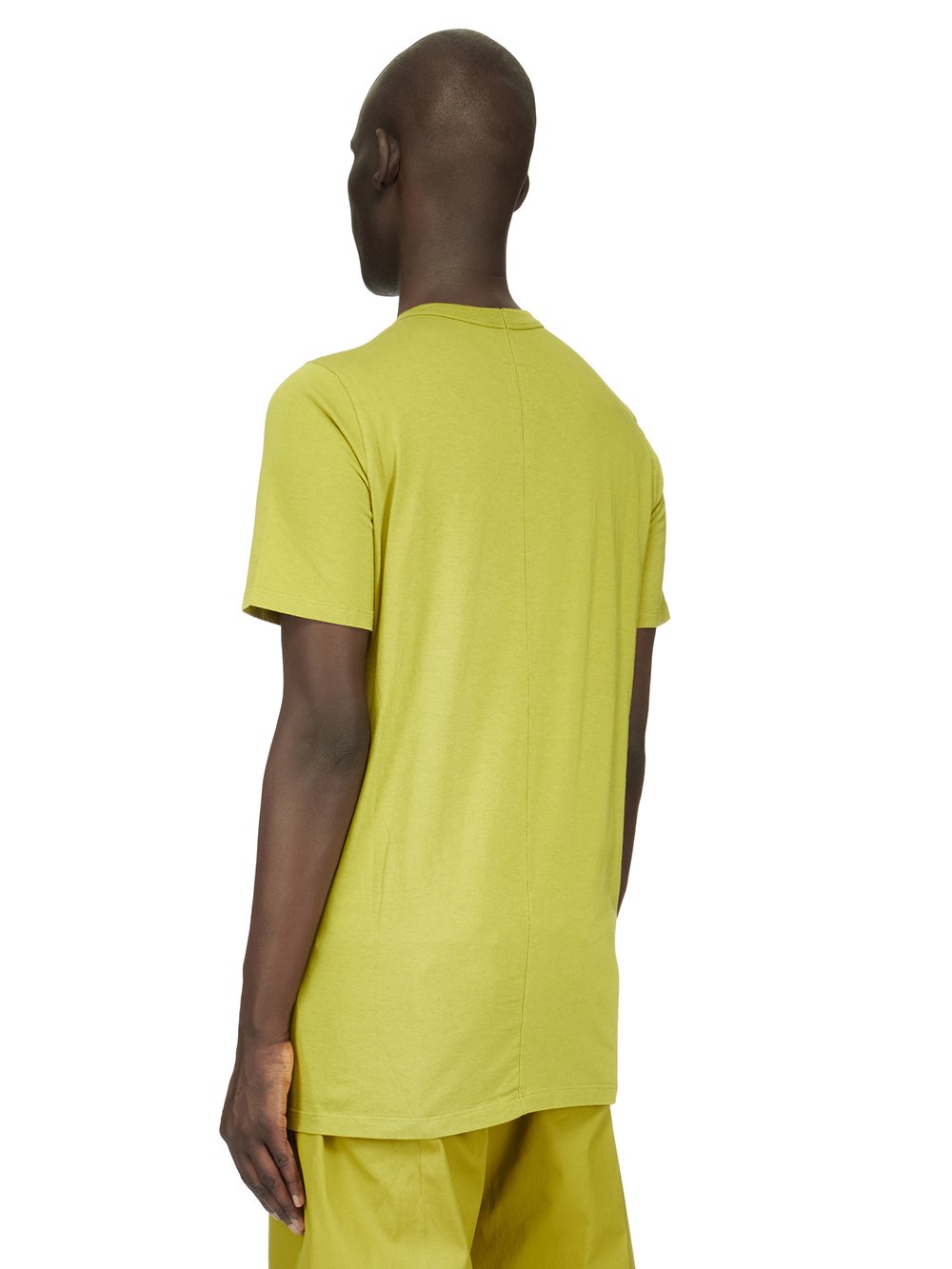 RICK OWENS FW23 LUXOR LEVEL T IN ACID YELLOW CLASSIC COTTON JERSEY