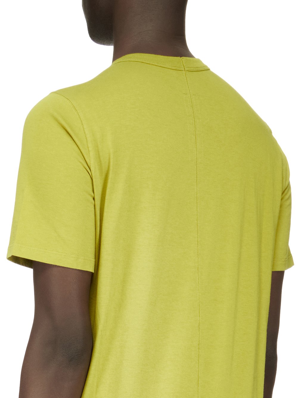 RICK OWENS FW23 LUXOR LEVEL T IN ACID YELLOW CLASSIC COTTON JERSEY