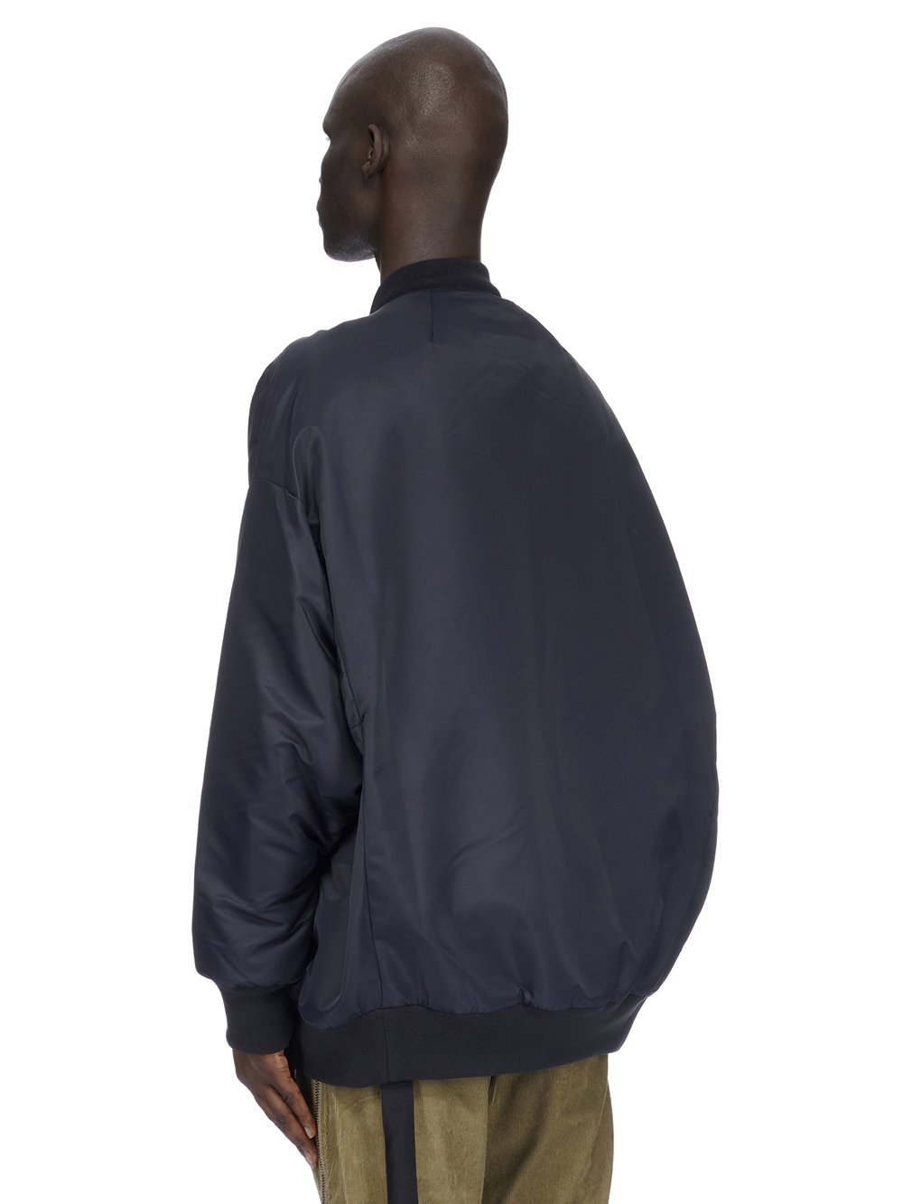 DRKSHDW FW23 LUXOR JUMBO FLIGHT IN BLACK RECYCLED BOMBER