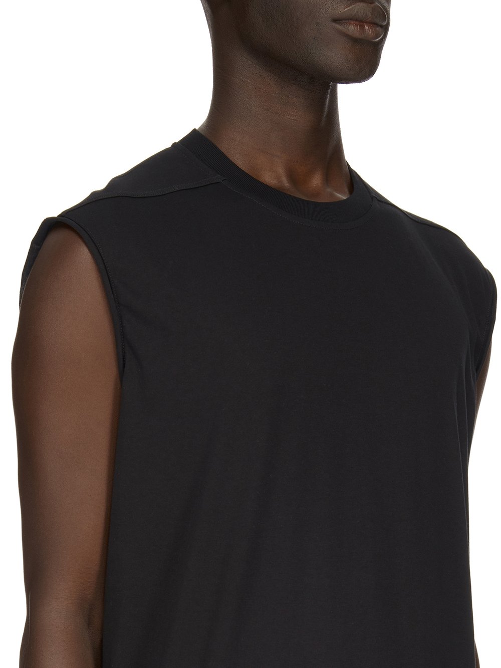 RICK OWENS FW23 LUXOR TARP T IN  BLACK CLASSIC COTTON JERSEY