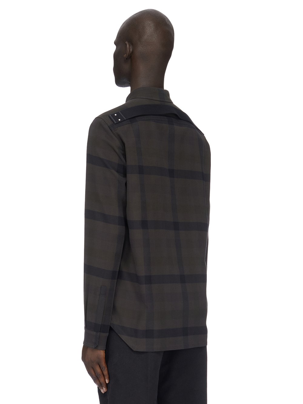 RICK OWENS FW23 LUXOR OUTERSHIRT IN COTTON PLAID