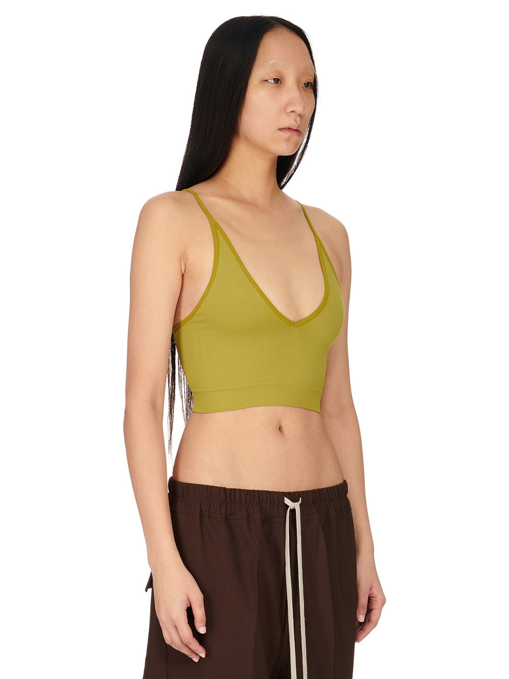 RICK OWENS FW23 LUXOR V BRA IN ACID ACTIVE KNIT