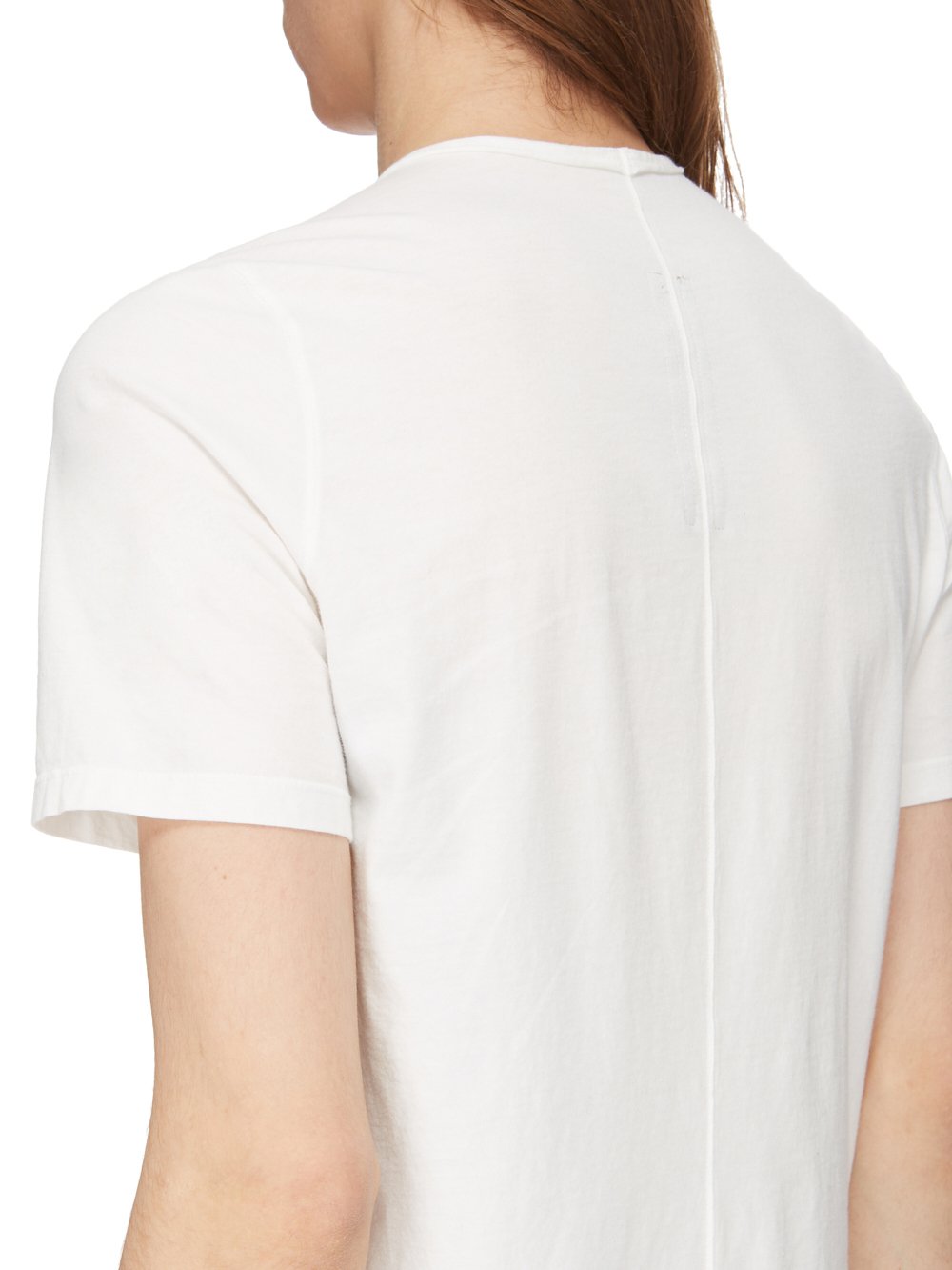 RICK OWENS FW23 LUXOR LEVEL T IN MILK AND BLACK MEDIUM WEIGHT COTTON JERSEY 