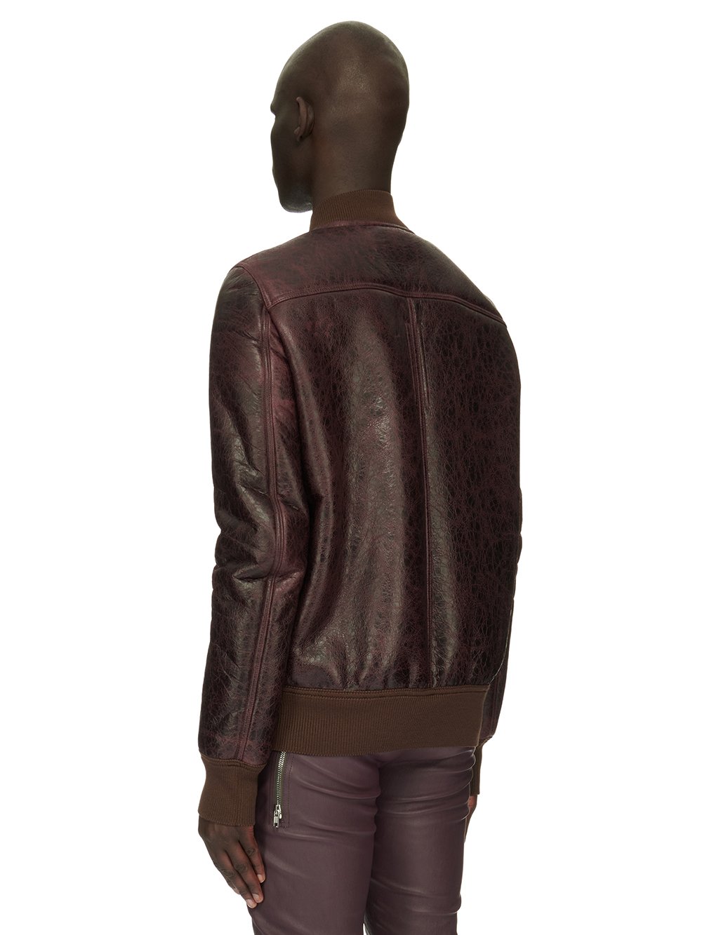 RICK OWENS FW23 LUXOR CLASSIC FLIGHT IN AMETHYST AND BROWN BUTTER LAMB SHEARLING