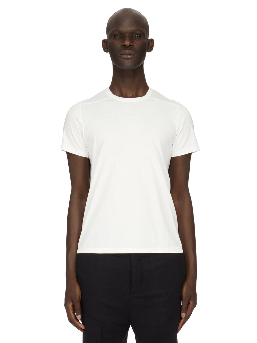 RICK OWENS FW23 LUXOR SHORT LEVEL T IN MILK WHITE CLASSIC COTTON JERSEY