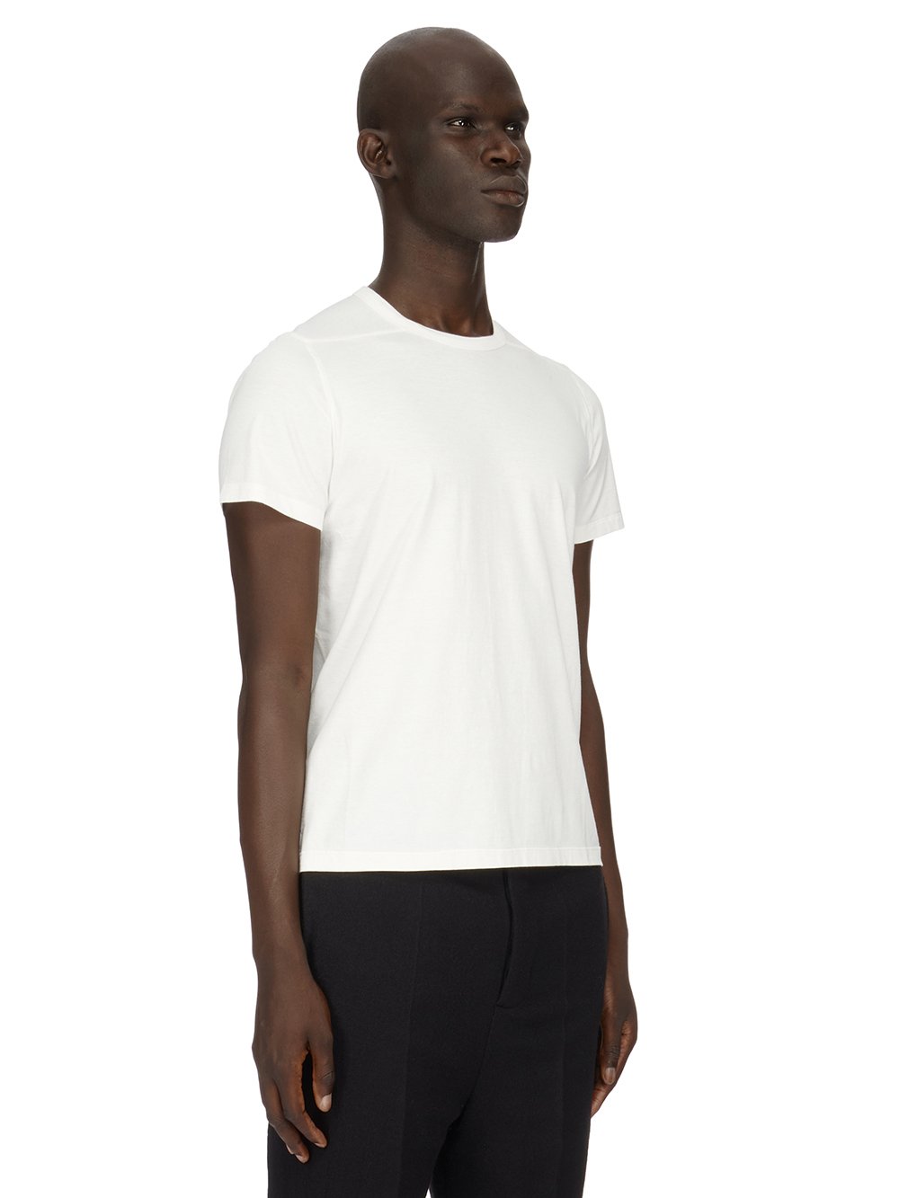 RICK OWENS FW23 LUXOR SHORT LEVEL T IN MILK WHITE CLASSIC COTTON JERSEY