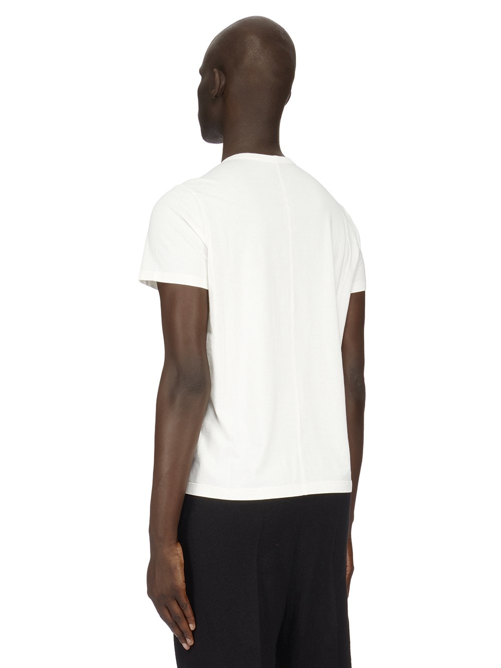 RICK OWENS FW23 LUXOR SHORT LEVEL T IN MILK WHITE CLASSIC COTTON JERSEY