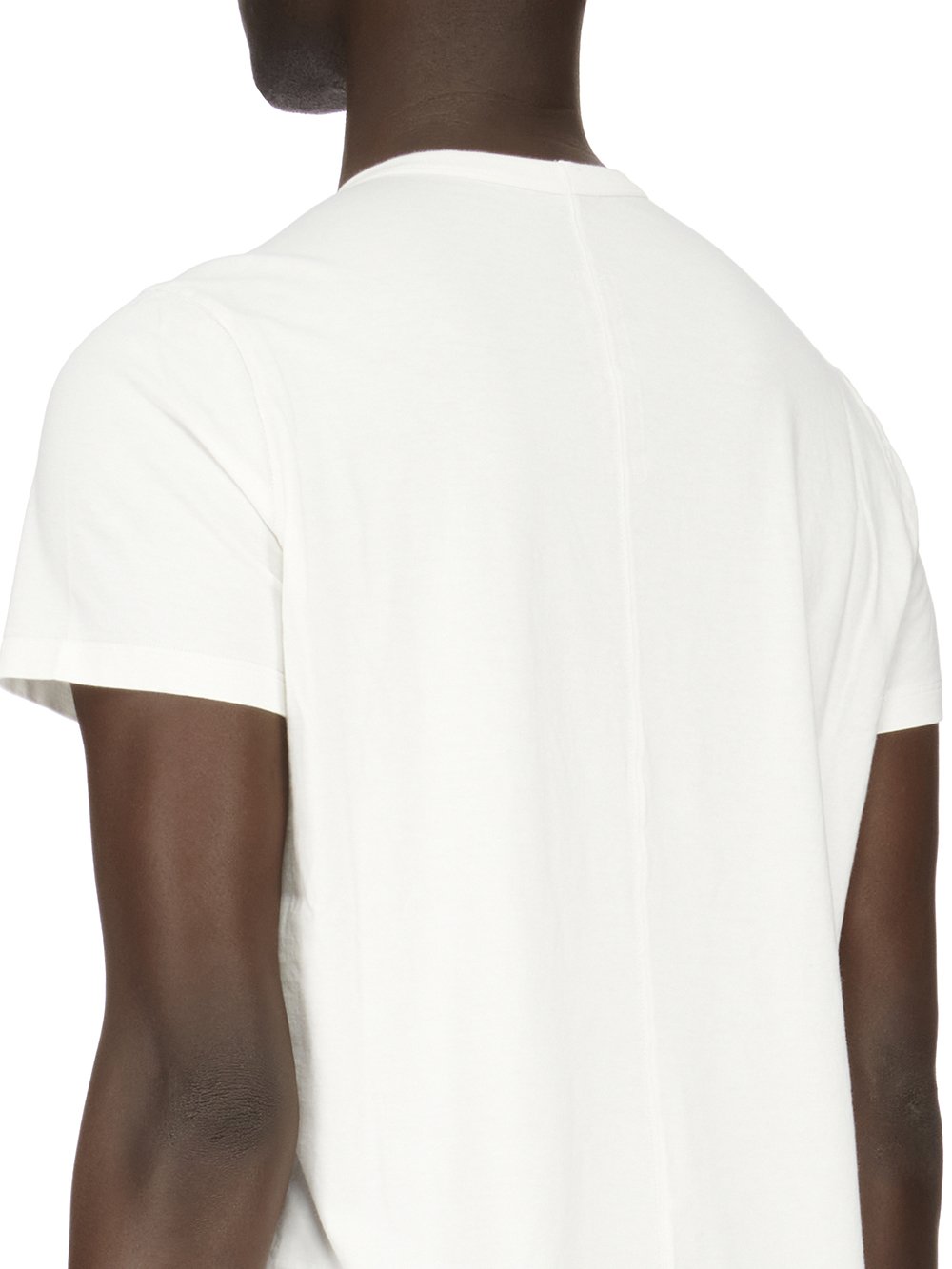 RICK OWENS FW23 LUXOR SHORT LEVEL T IN MILK WHITE CLASSIC COTTON JERSEY