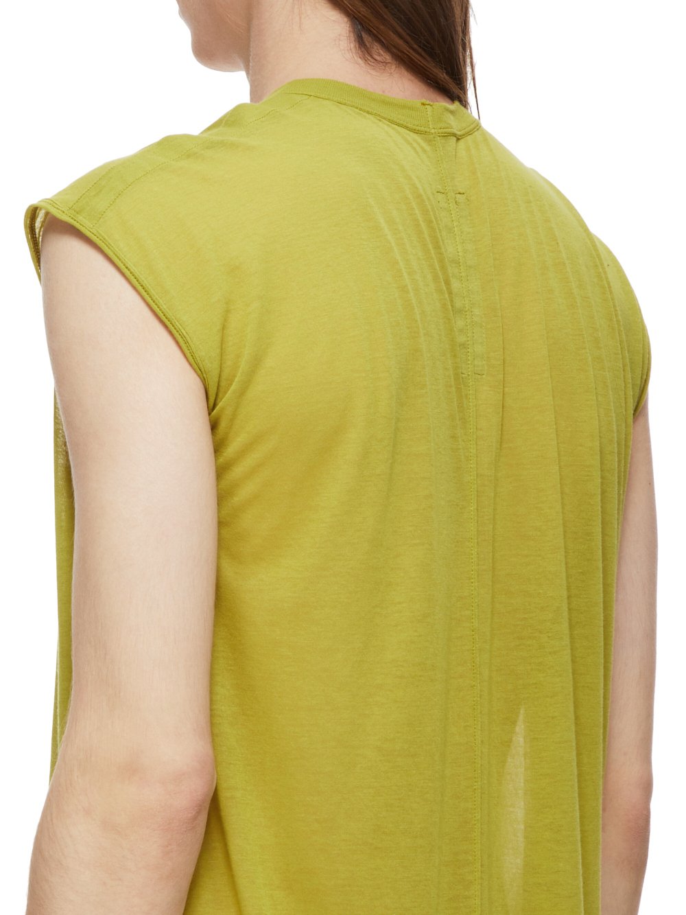 RICK OWENS FW23 LUXOR DYLAN T IN ACID YELLOW UNSTABLE COTTON