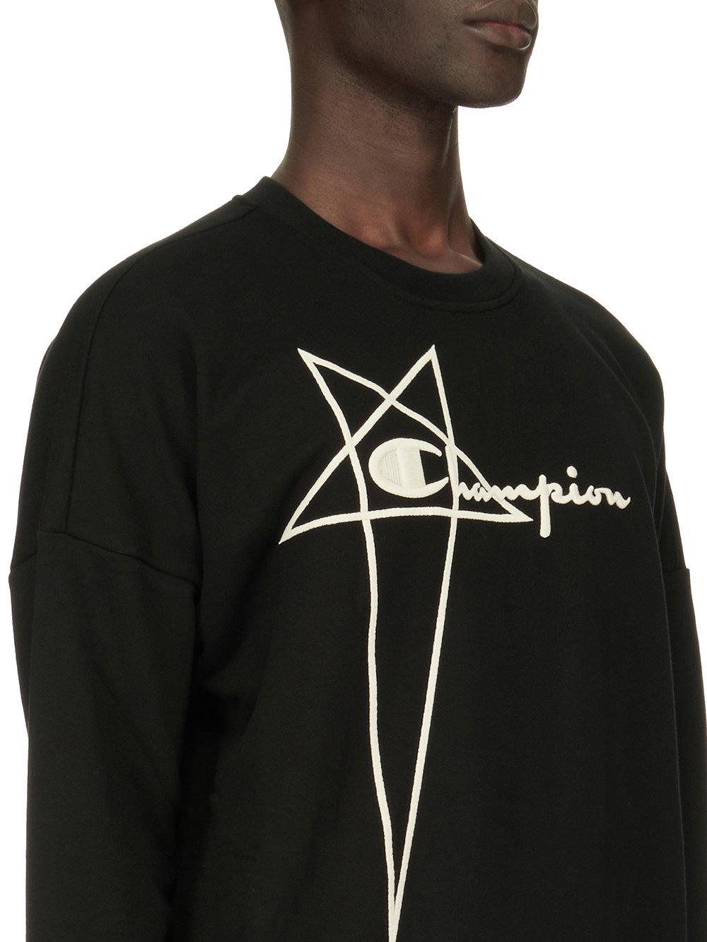 CHAMPION X RICK OWENS PULLOVER SWEAT IN COMPACT COTTON FELPA