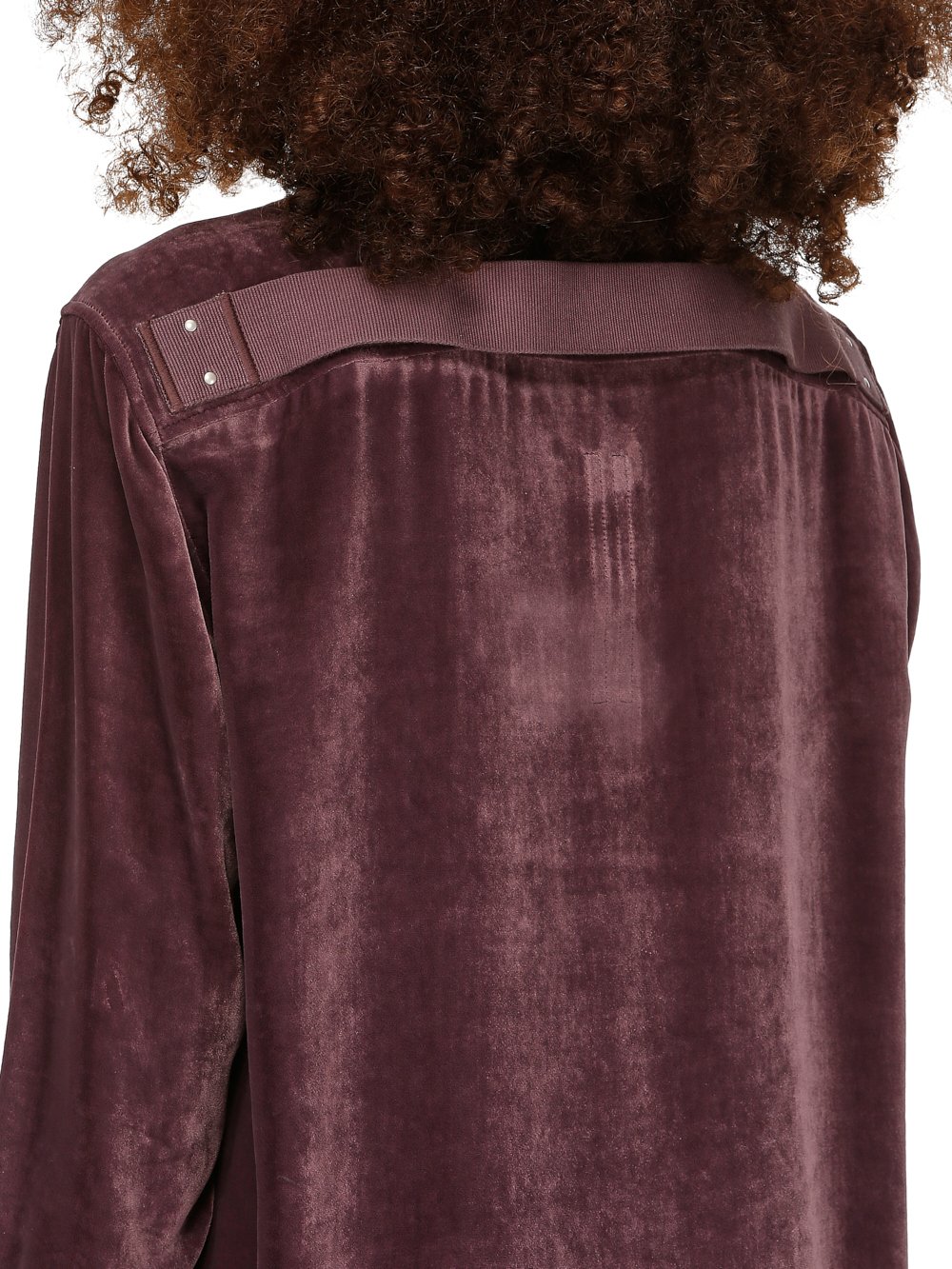 RICK OWENS FW23 LUXOR OUTERSHIRT IN AMETHYST PURPLE VELVET