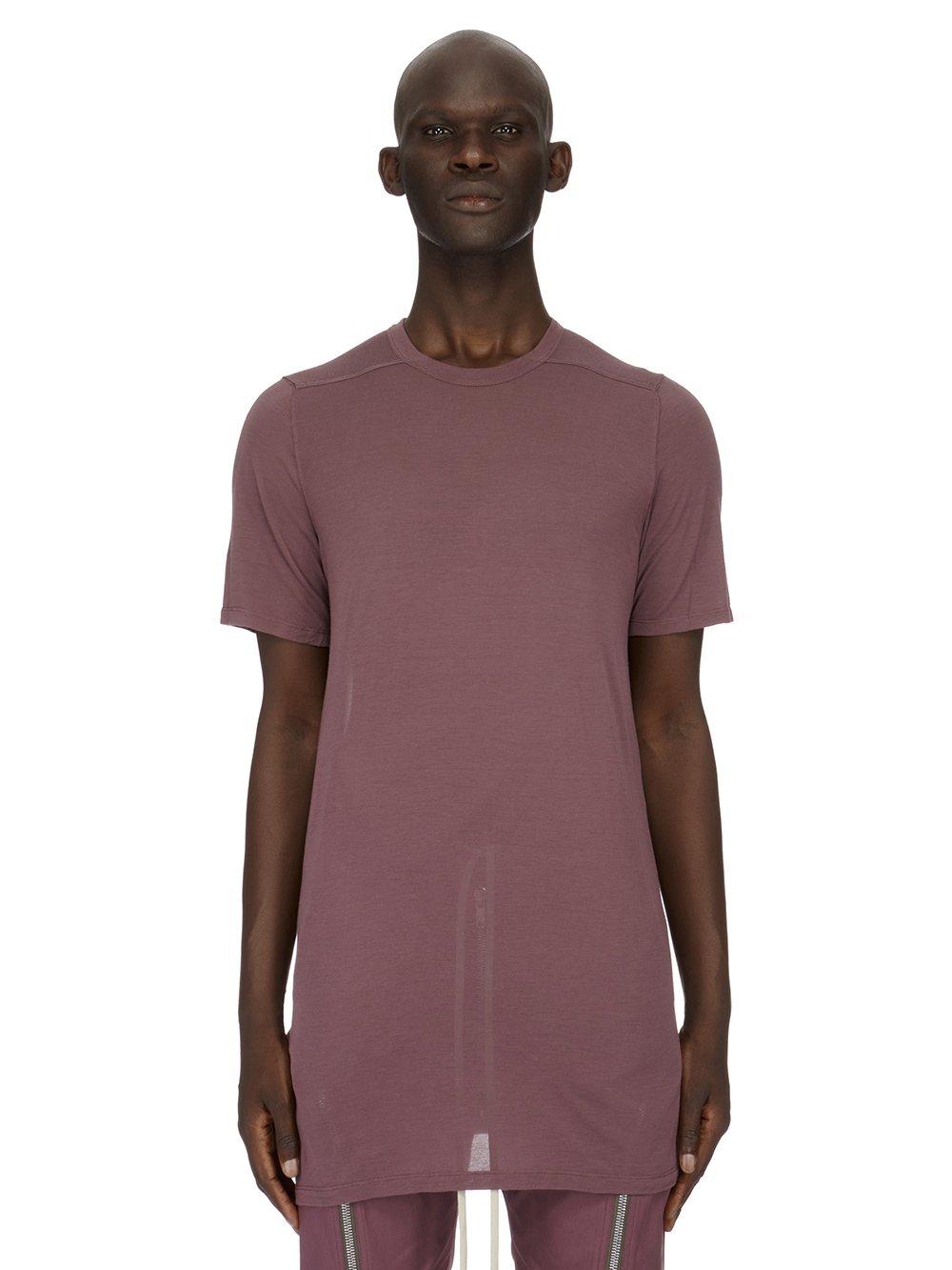 RICK OWENS FW23 LUXOR LEVEL T IN AMETHYST PURPLE VISCOSE SILK JERSEY