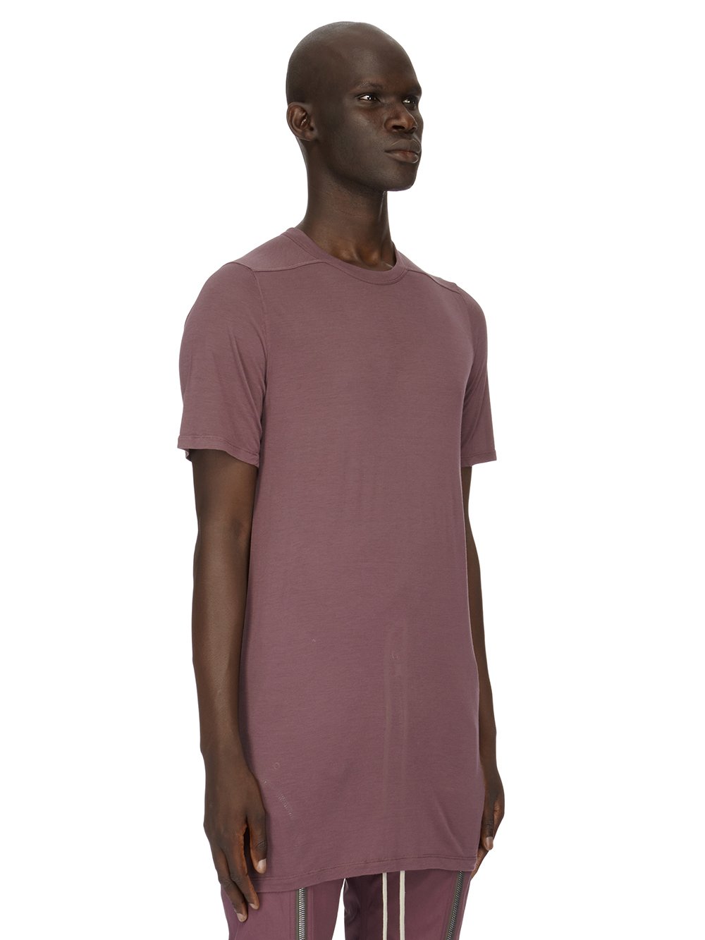 RICK OWENS FW23 LUXOR LEVEL T IN AMETHYST PURPLE VISCOSE SILK JERSEY