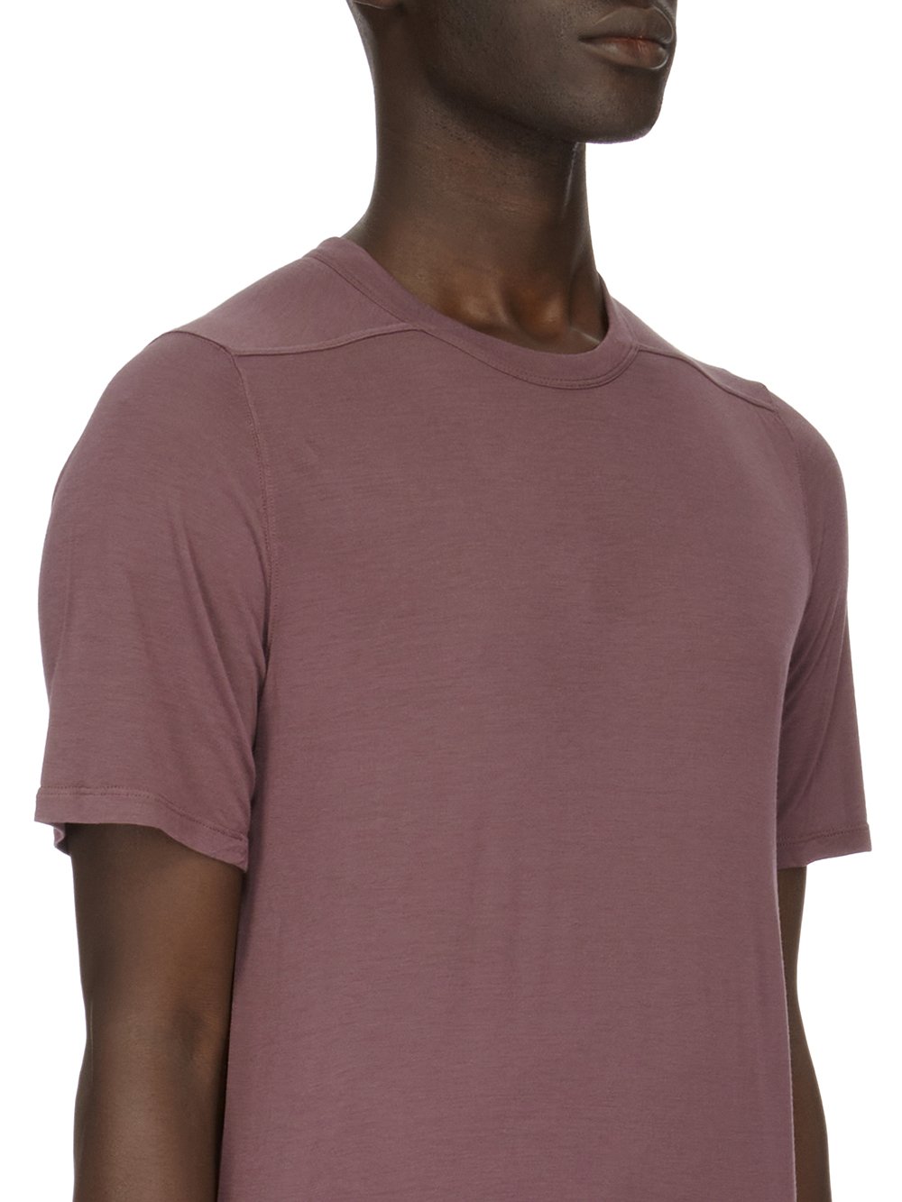 RICK OWENS FW23 LUXOR LEVEL T IN AMETHYST PURPLE VISCOSE SILK JERSEY