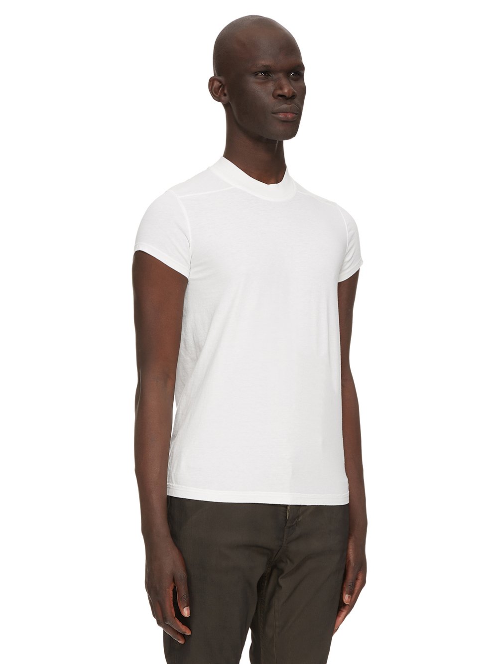 RICK OWENS FW23 LUXOR SMALL LEVEL T IN MILK MEDIUM WEIGHT COTTON JERSEY 