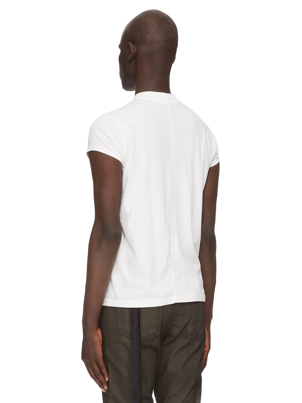 RICK OWENS FW23 LUXOR SMALL LEVEL T IN MILK MEDIUM WEIGHT COTTON JERSEY 