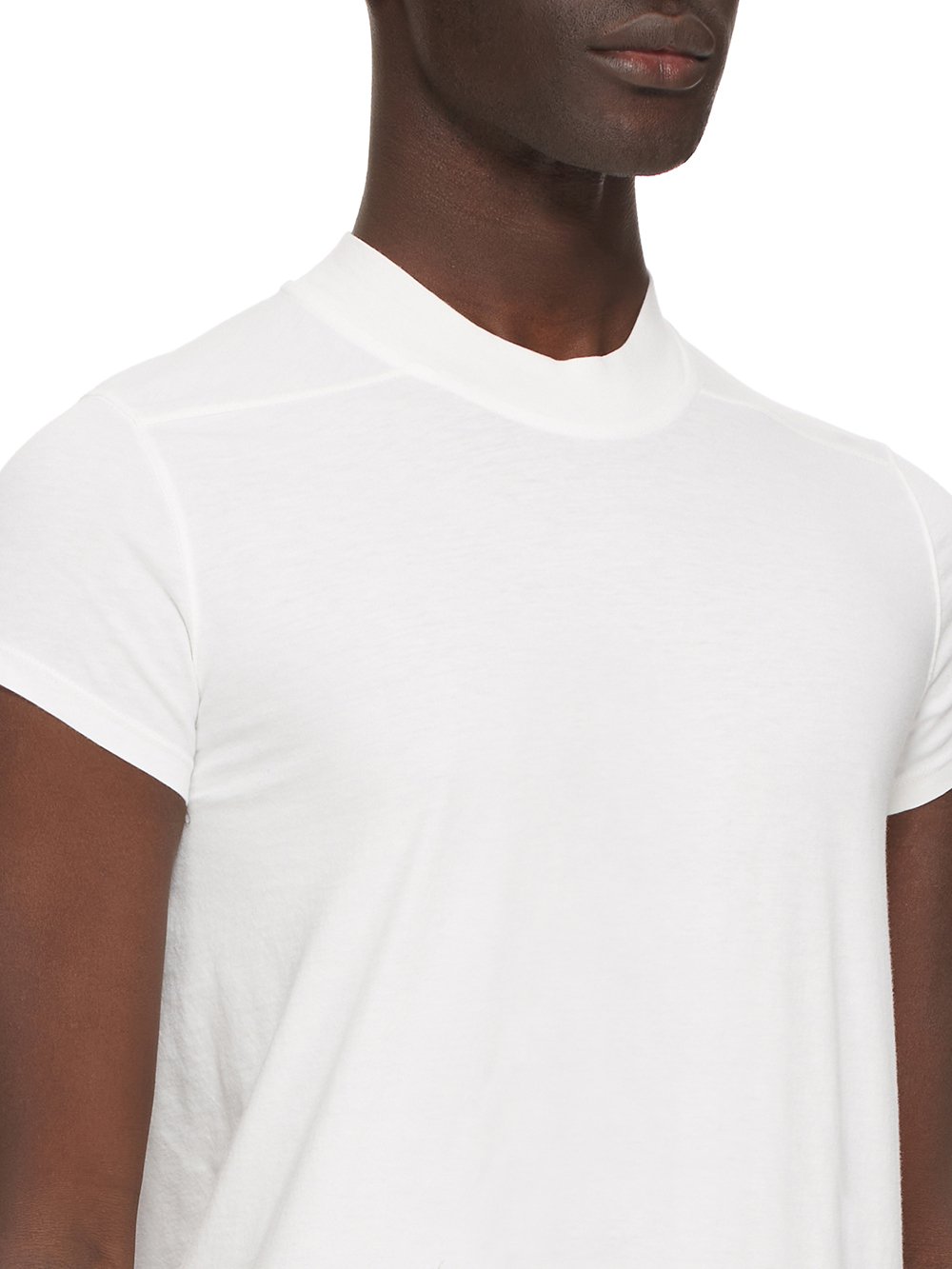 RICK OWENS FW23 LUXOR SMALL LEVEL T IN MILK MEDIUM WEIGHT COTTON JERSEY 