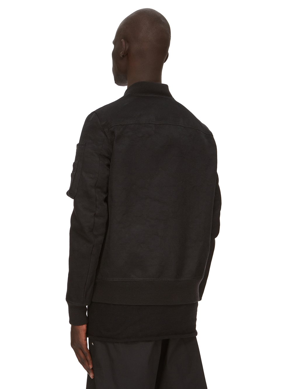 RICK OWENS FW23 LUXOR CLASSIC FLIGHT IN BLACK COTTON SILK DUCHESSE