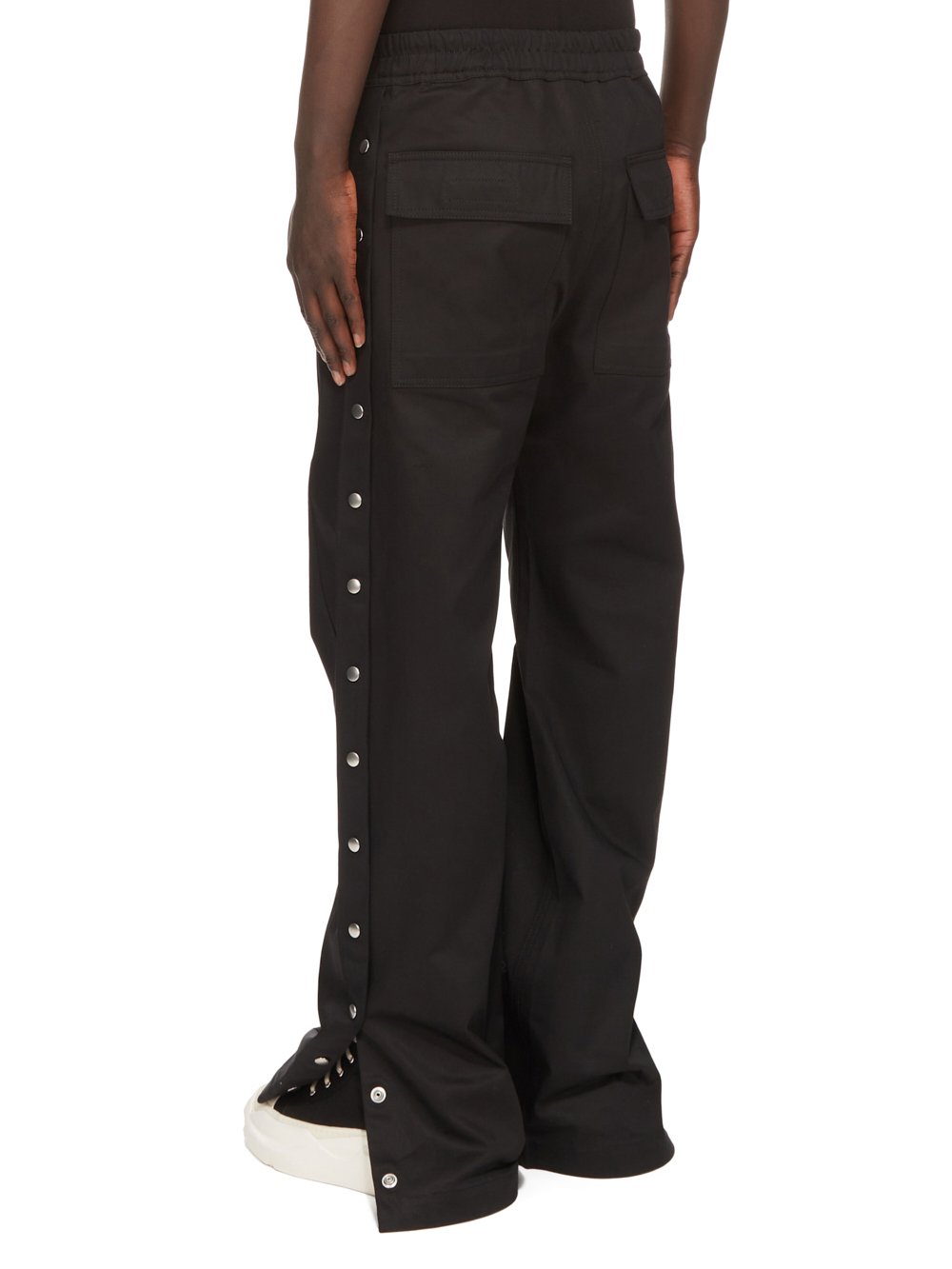 DRKSHDW FW23 LUXOR PUSHER PANTS IN BLACK COTTON TWILL