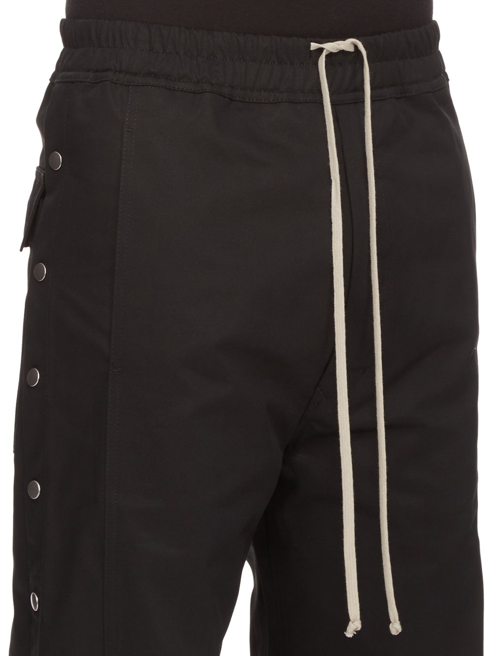 DRKSHDW FW23 LUXOR PUSHER PANTS IN BLACK COTTON TWILL