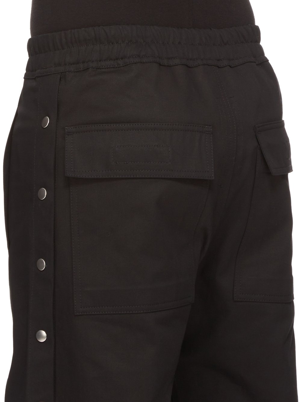 DRKSHDW FW23 LUXOR PUSHER PANTS IN BLACK COTTON TWILL