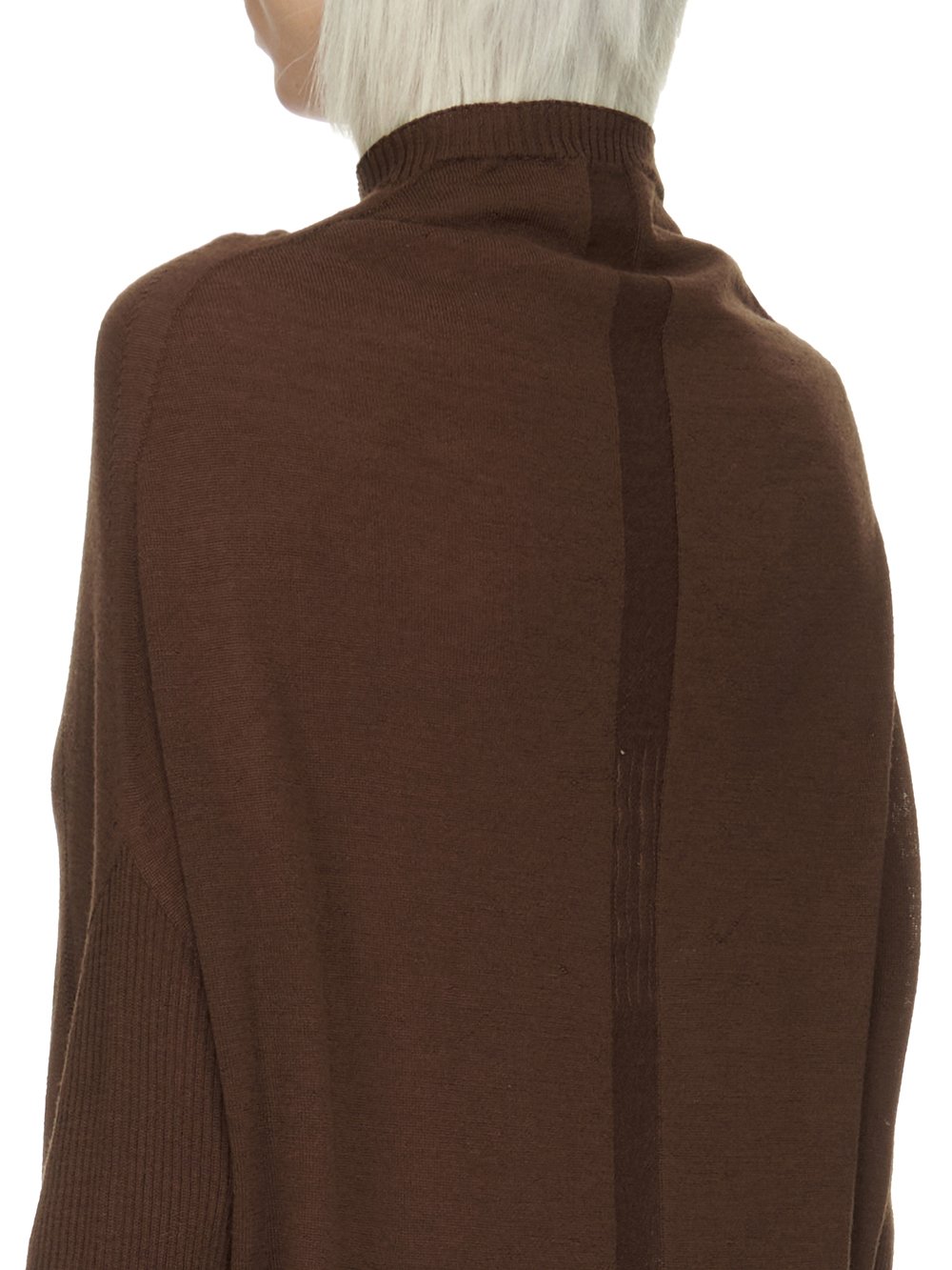 RICK OWENS FW23 LUXOR CRATER KNIT IN BROWN LIGHTWEIGHT RASATO KNIT