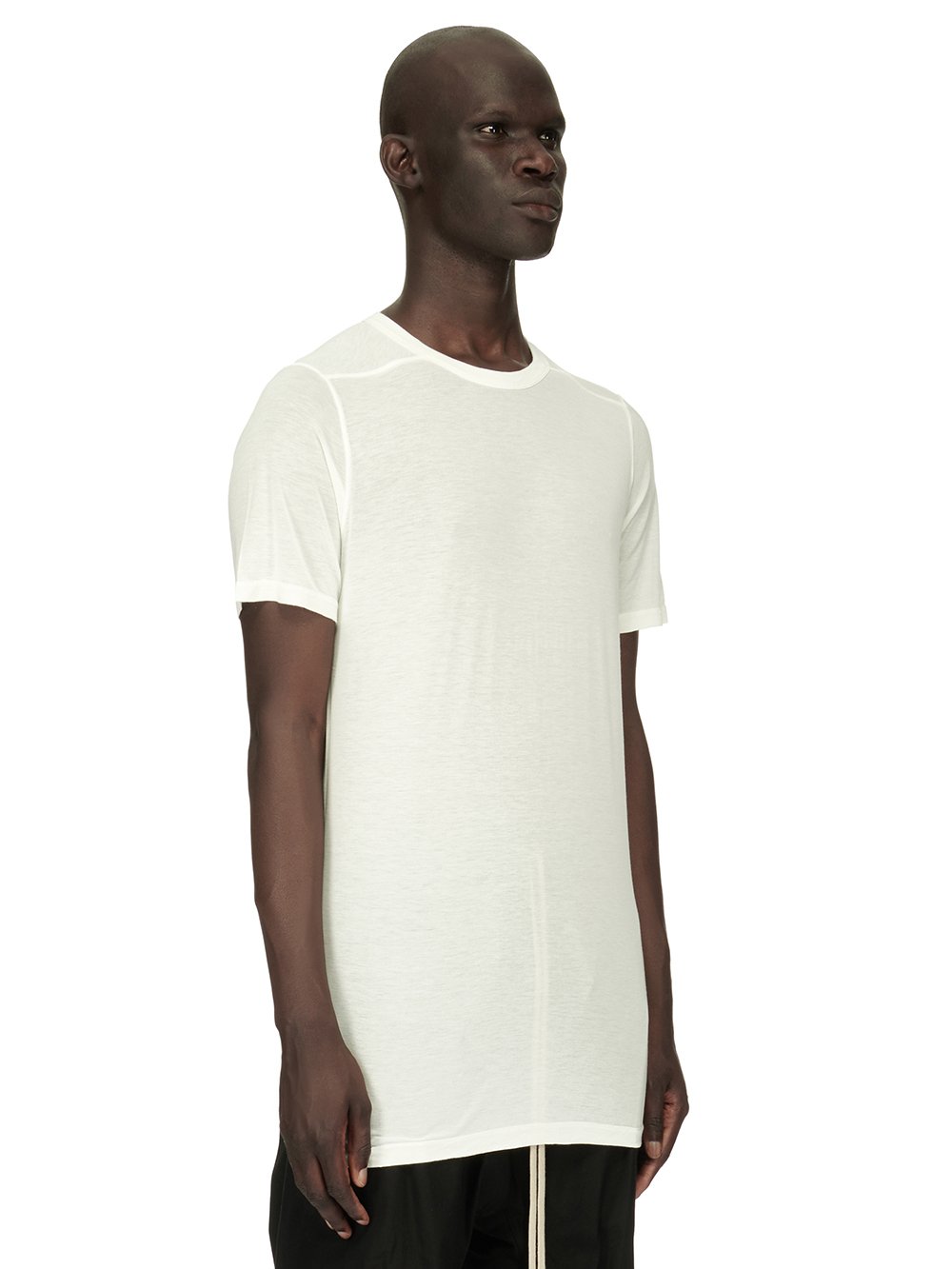 RICK OWENS FOREVER LEVEL T IN MILK VISCOSE SILK JERSEY