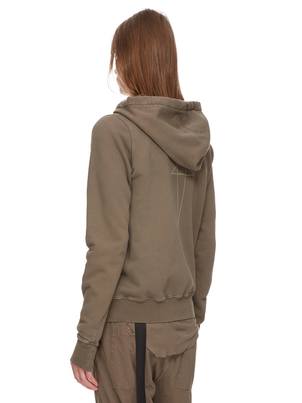 RICK OWENS FW23 LUXOR JASON'S HOODIE IN DUST AND PEARL FURKA HEAVY SWEATSHIRT 