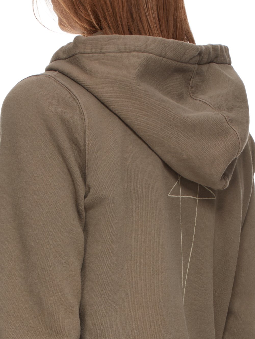 RICK OWENS FW23 LUXOR JASON'S HOODIE IN DUST AND PEARL FURKA HEAVY SWEATSHIRT 