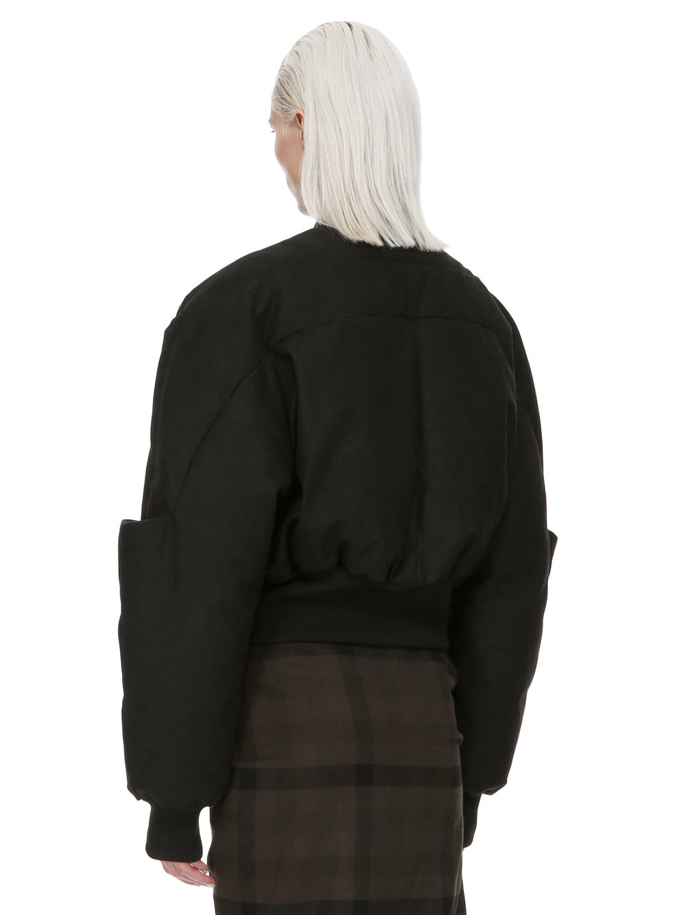 RICK OWENS FW23 LUXOR GIRDERED BOMBER CROPPED IN HEAVY MOLESKIN