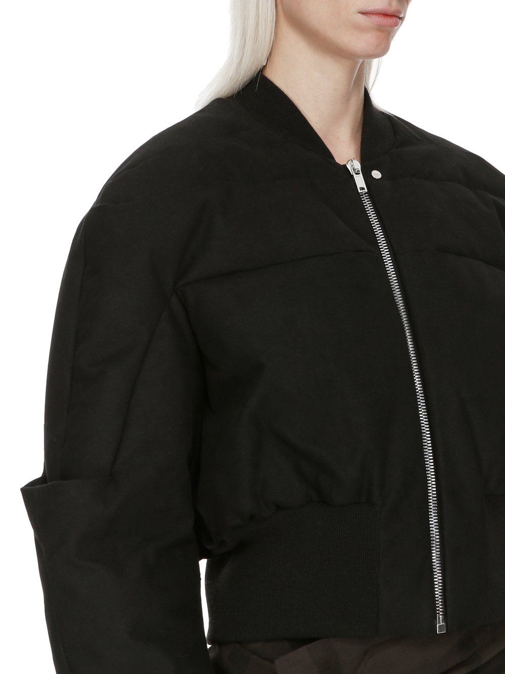 RICK OWENS FW23 LUXOR GIRDERED BOMBER CROPPED IN HEAVY MOLESKIN