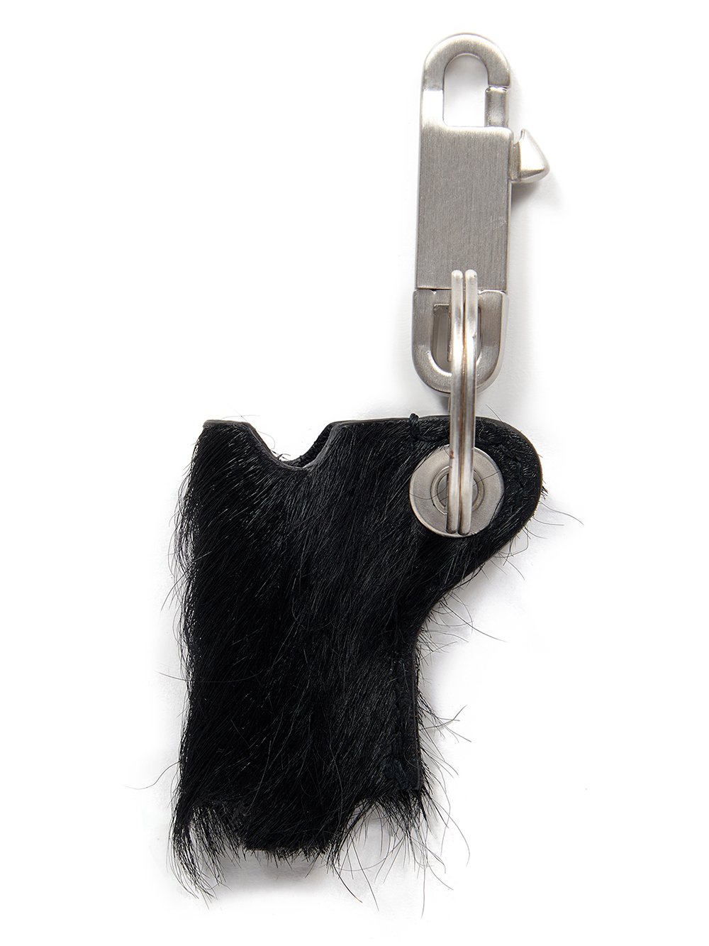 RICK OWENS FW23 LUXOR MINI LIGHTER HOLDER IN BLACK LONG HAIR PONY