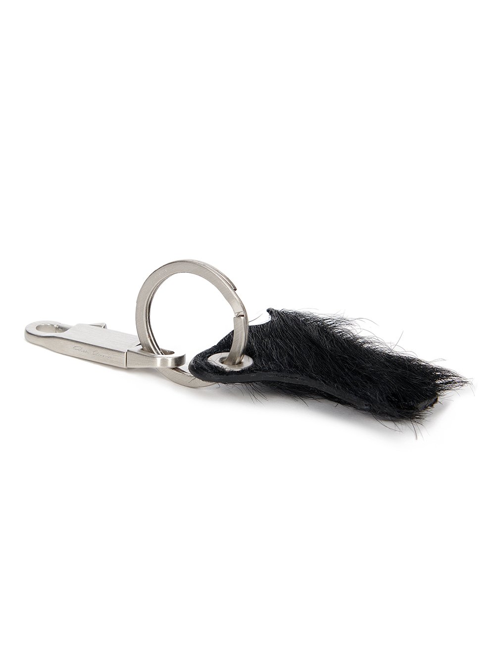 RICK OWENS FW23 LUXOR MINI LIGHTER HOLDER IN BLACK LONG HAIR PONY