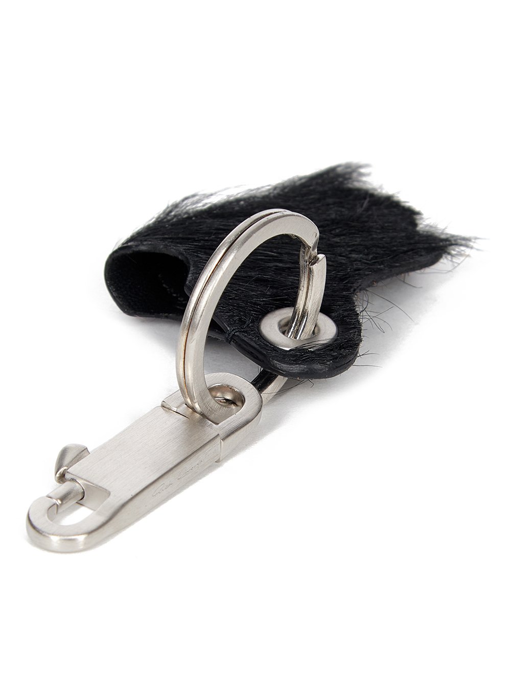 RICK OWENS FW23 LUXOR MINI LIGHTER HOLDER IN BLACK LONG HAIR PONY