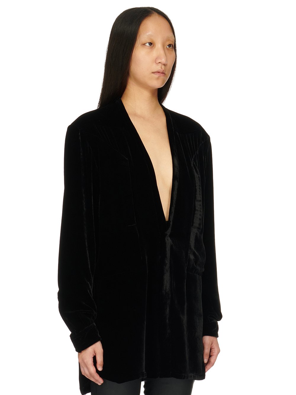 RICK OWENS FW23 LUXOR FOGPOCKET SECRET LARRY IN BLACK VELVET