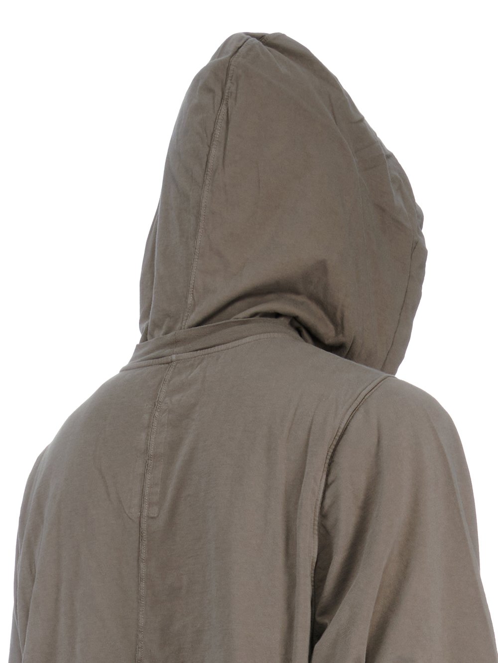 RICK OWENS FW23 LUXOR HUSTLER HOODIE IN DUST MEDIUM WEIGHT COTTON JERSEY 